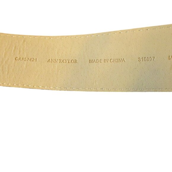 Ann Taylor Snakeskin Belt Faux Leather Size M Python Black Brown - Picture 5 of 6